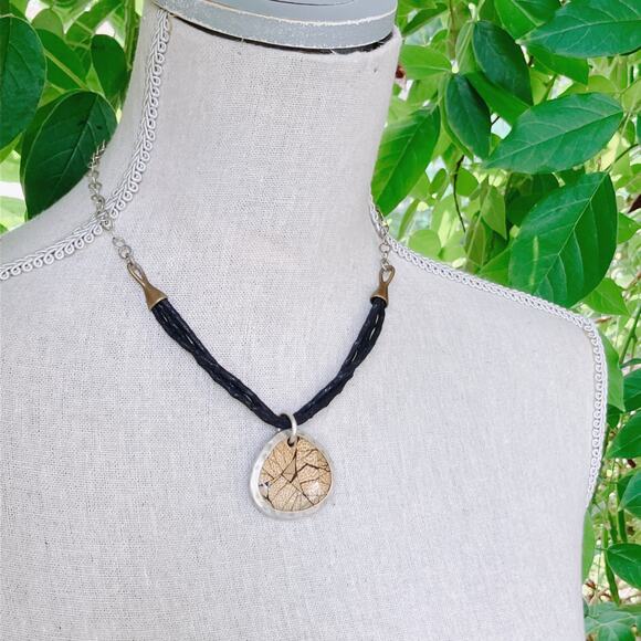 Retired Signed Silpada N1893 Necklace Sterling Bamboo Pendant Adjustable - Picture 2 of 11